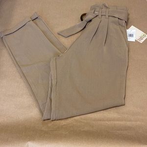 Womens Belted Dress Pants